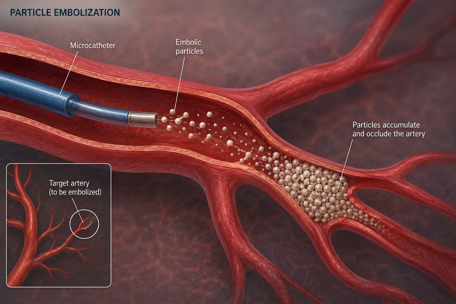 Epistaxis embolization procedure